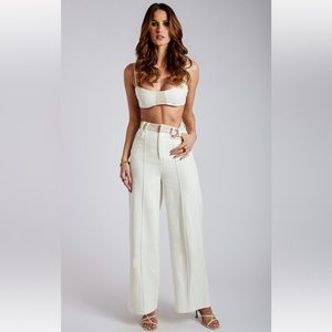 Mona Linen High Waist Trousers